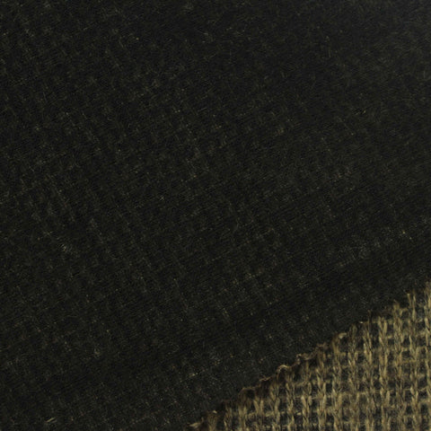 Dark Brown Marl Rib Knit, Polyester, 280 gsm