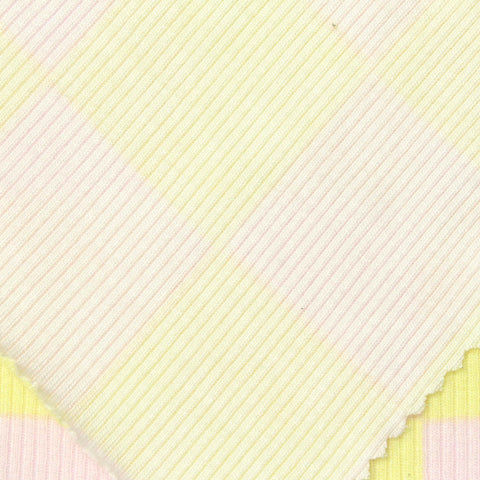 Soft Pink Abstract Rib Knit, Viscose
