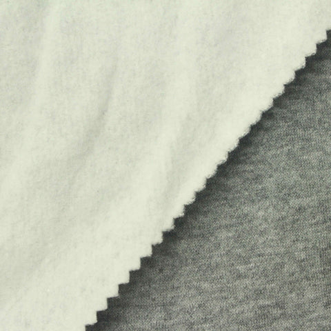 Grey Marl French Terry, Cotton-Poly, 280 gsm