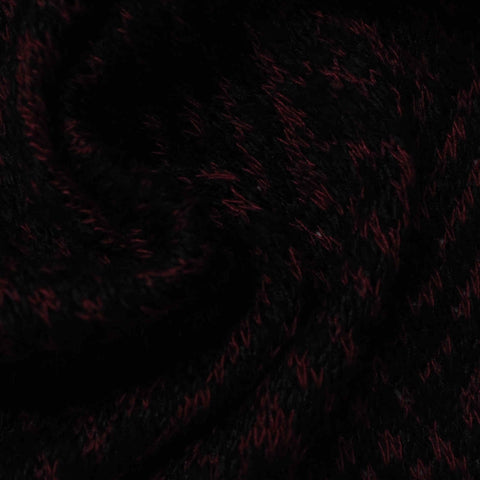 Black Marl Chunky Knit, Poly-Cotton, 360 gsm