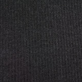Heather Polyester Viscose Rib Knit Fabric, 200 gsm, 160 cm — Black — photo 1