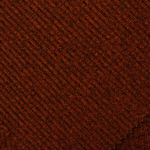 Brown Marl Rib Knit, Polyester, 631 gsm