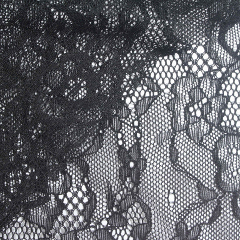 Black Floral Lace, Nylon, 103 gsm