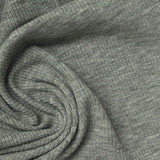 Heathered Grey Marl Rib Knit, Poly-Viscose, 290 gsm — photo 1