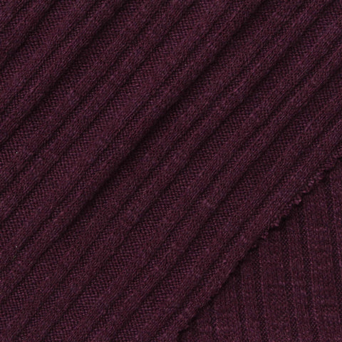 Polyester Cotton Stretch Rib Knit Fabric, 280 gsm, 145 cm — Purple