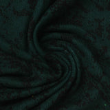 Dark Green Abstract Chunky Knit, Polyester — photo 1