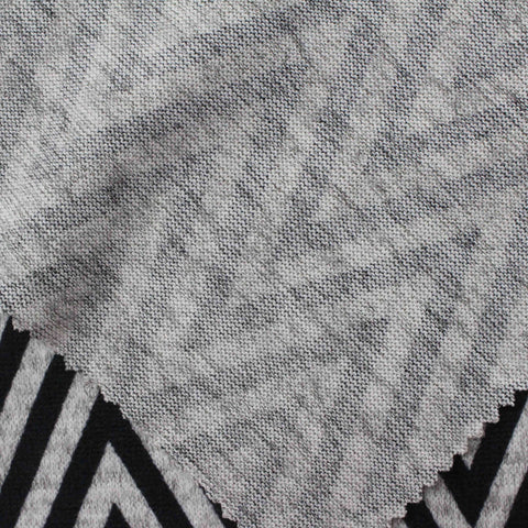 Black Chevron Knit, Polyester, 182 gsm