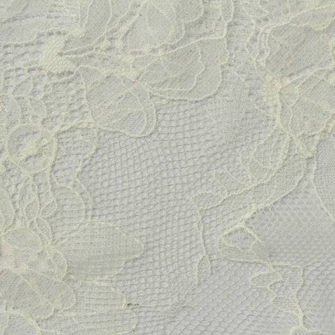 Cream Floral Lace, Nylon, 53 gsm