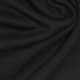 Jacquard Polyester Stretch Knit Fabric, 280 gsm, 140 cm — Black — photo 1