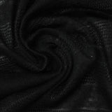 Jacquard Polyester Cotton Knit Fabric, 130 gsm, 163 cm — Black — photo 1
