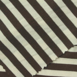 Dark Brown Horizontal-Stripe Knit, Viscose-Poly — photo 1