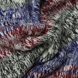 Red Diagonal-Stripe Chunky Knit, Poly-Cotton — photo 1