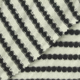 Black Horizontal-Stripe Chunky Knit, Polyester, 180 gsm — photo 1