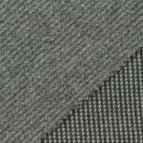 Dark Grey Geometric Interlock Knit, Polyester