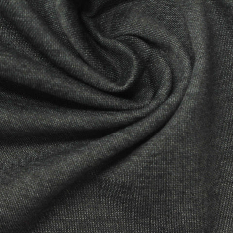 Dark Grey Marl Interlock Knit, Polyester, 245 gsm, 172 cm