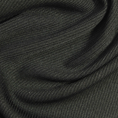 Black Ribbed Rib Knit, Polyester