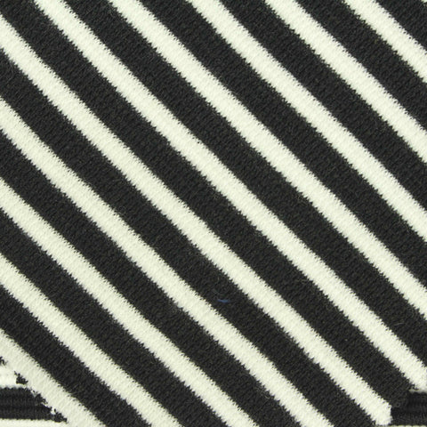 Black Horizontal-Stripe Knit, Poly-Viscose, 436 gsm