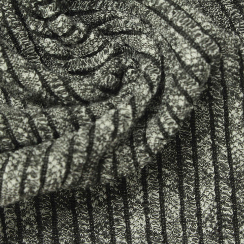 Grey Marl Interlock Knit, Polyester, 270 gsm