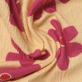 Pink Flowers Crepe, Cotton — photo 1