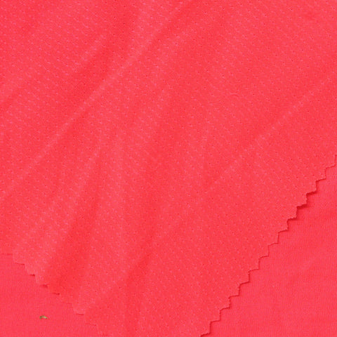 Polyester Stretch Birdseye Knit Fabric, 110 gsm, 160 cm — Red