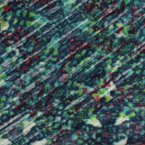 Dark Blue Abstract Knit, Polyester
