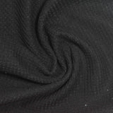 100% Polyester Waffle Knit Fabric, 227 gsm, 190 cm — Black — photo 1