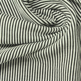 Black Vertical-Stripe Jersey Knit, Poly-Viscose, 204 gsm — photo 1