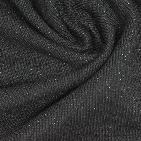 Dark Grey Marl Jersey Knit, Polyester, 220 gsm, 155 cm