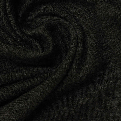 Dark Grey Marl Jersey Knit, Viscose, 180 gsm, 160 cm