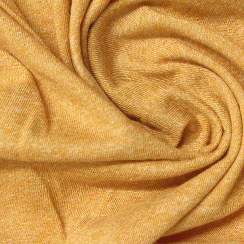 Yellow Marl Jersey Knit, Cotton-Poly, 150 gsm, 185 cm