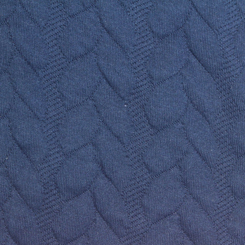 Blue Chevron Scuba Knit, Polyester
