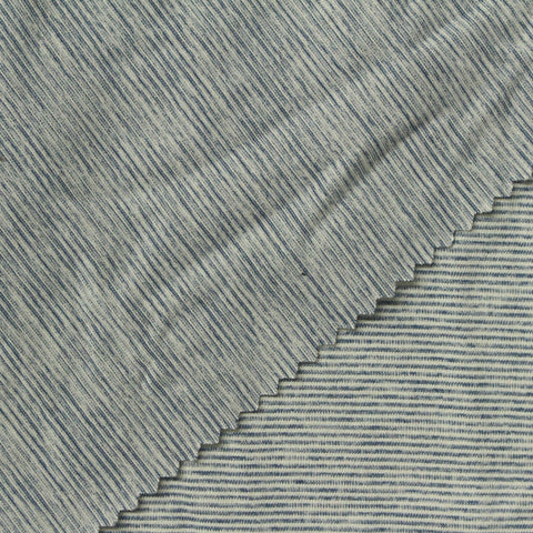 Dark Blue Horizontal-Stripe Jersey Knit, Polyester, 170 gsm