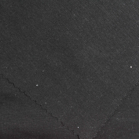 Interlock Knit Fabric, 240 gsm, 170 cm — Black