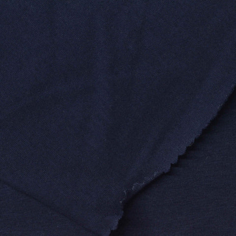 Cotton Stretch Jersey Knit Fabric, 235 gsm, 180 cm — Navy