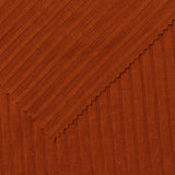 Viscose Stretch Rib Knit Fabric, 204 gsm — Orange — photo 1