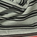 Grey Horizontal-Stripe Interlock Knit, Poly-Viscose — photo 1