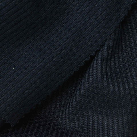 Dark Navy Rib Knit, Polyester