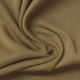Polyester Viscose Stretch Rib Knit Fabric, 290 gsm, 135 cm — Khaki — photo 1