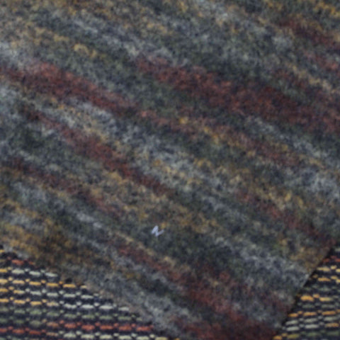 Navy Horizontal-Stripe Chunky Knit, Polyester, 145 gsm
