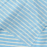Light Blue Horizontal-Stripe Knit, Viscose-Poly — photo 1