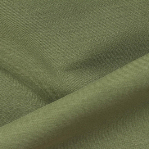 Washed Polyester Modal Stretch Scuba Knit Fabric, 370 gsm, 160 cm — Green