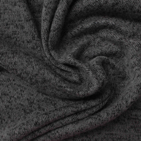 Dark Grey Marl Chunky Knit, 174 gsm