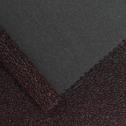 Black Marl Crepe, Poly-Metallic