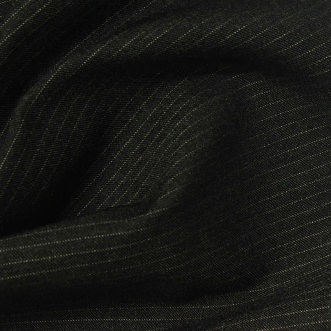 Black Horizontal-Stripe Bengaline, Poly-Viscose