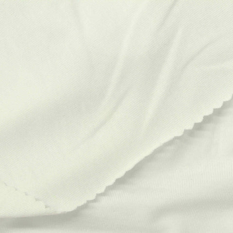 Polyester Cotton Blend Jersey Knit Fabric, 165 gsm, 190 cm — White