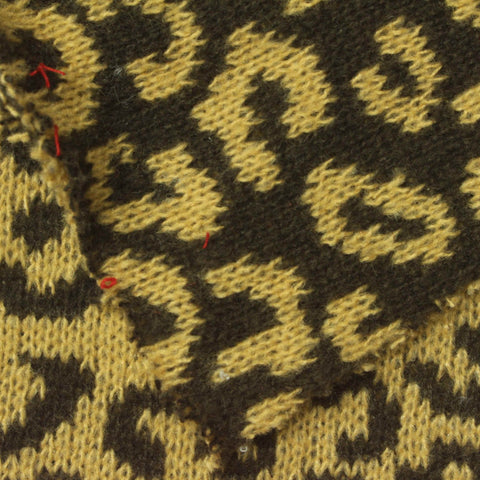 Jacquard Brushed 100% Polyester Pointelle Knit Fabric, 370 gsm, 150 cm — Khaki