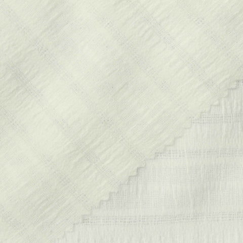 Off-White Horizontal-Stripe Crepe, Polyester