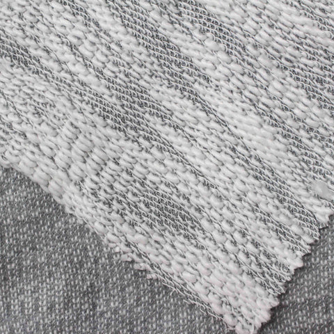Grey Heathered-Marl Chunky Knit, Polyester, 368 gsm