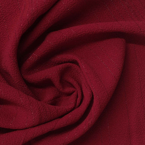 Deep Red Lines Chiffon, Polyester