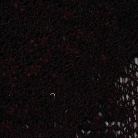 Dark Red Textured Chunky Knit, Viscose-Poly